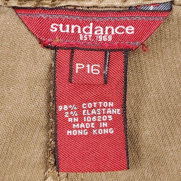SUNDANCE Brown Button Fly Bootcut Mid Rise Cotton Corduroy Pants SIZE 16P - Picture 13 of 14